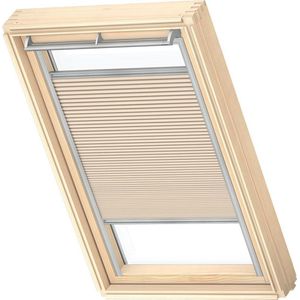 VELUX Origineel Verduisterend PlissÃ©gordijn (FHC), Zilveren Kozijn, S06, 606, 4, Beige