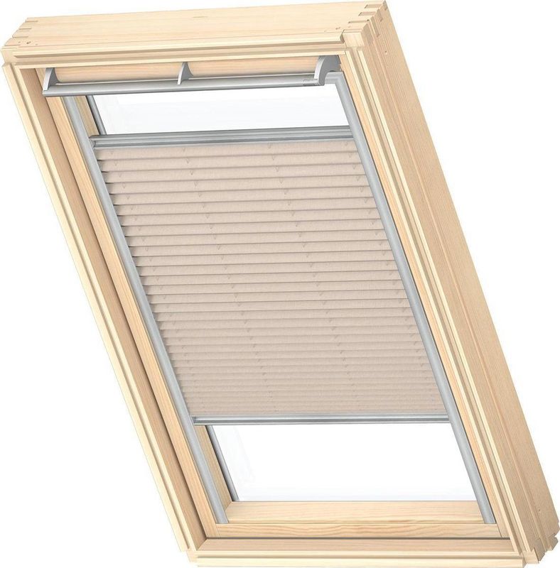 VELUX Origineel Plisségordijn (FHL), Zilveren Kozijn, P04, P34, 404, Classic Sand