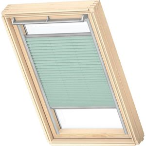 VELUX Origineel Plisségordijn (FHL), Zilveren Kozijn, MK06, Mint Green