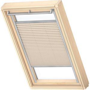 VELUX Origineel Plisségordijn (FHL), Zilveren Kozijn, MK08, Light Beige