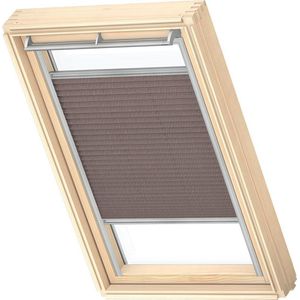 VELUX Origineel Plisségordijn (FHL), Zilveren Kozijn, PK04, Dusty Brown