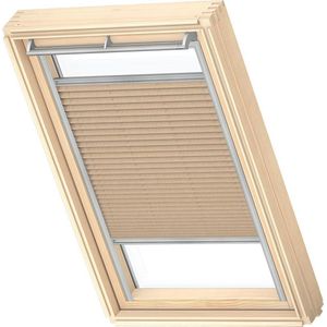 VELUX Origineel Plisségordijn (FHL), Zilveren Kozijn, PK06, Dusty Sand