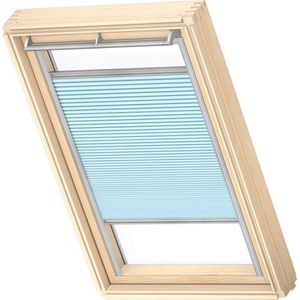 VELUX Origineel Verduisterend PlissÃ©gordijn (FHC), Zilveren Kozijn, S06, 606, 4, Light Blue