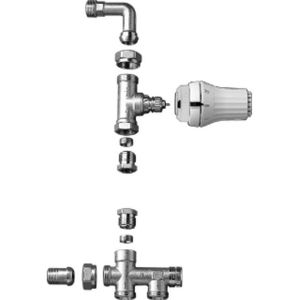 Danfoss RA-K radiatoraansluitcombinatie vloer 013G3206