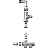 Danfoss RA-K radiatoraansluitcombinatie 2-pijps 1/2"-3/4" 013G3342