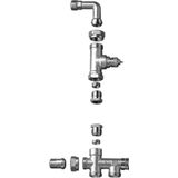 Danfoss RA-K radiatoraansluitcombinatie 2-pijps 1/2"-3/4" 013G3342