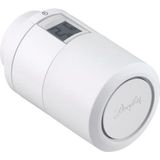 Danfoss Eco radiatorthermostaatkop recht programmeerbaar met bluetooth aansluiting op radiatorafluiter click 22 wit 014G1001