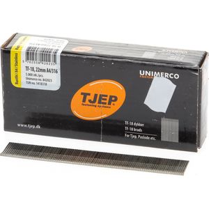 Minibrad 18G 1.2mm l= 22mm recht RVS (5000)