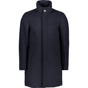 Mantel - Effen - Wol - Licht Gevoerd - Normale Pasvorm