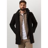 Matinique - Deston - Tussenjas - Zwart - Licht Gevoerd, Capuchon met Trekkoord, Ritssluiting