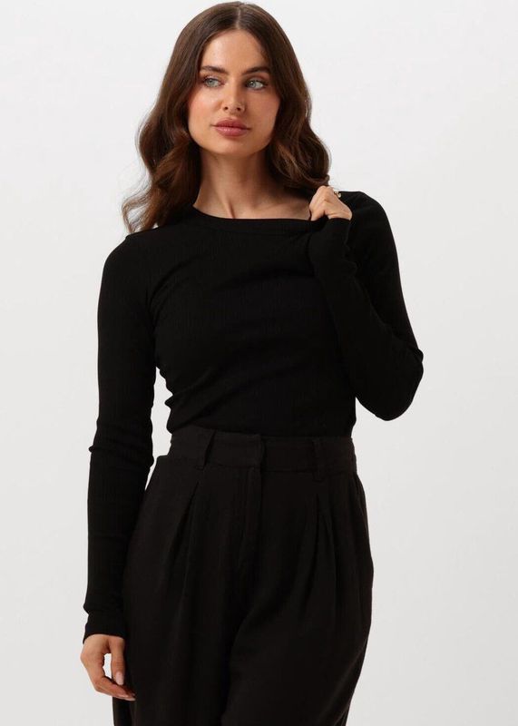 Shirt - Dagna - Effen - Katoen - Lange Mouw - Slanke Pasvorm