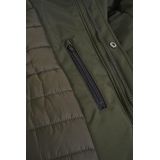 Matinique - Deston - Tussenjas - Donkergroen - Licht Gevoerd, Ritssluiting, Capuchon