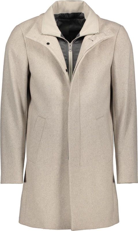 Mantel - Mélange - Wol - Normale Pasvorm - Licht Voering