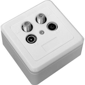 Triax GAD 274 Antennedoosset Satelliet, TV, FM, DAB+ Opbouw (op muur), Inbouw (in muur) Contactdoos