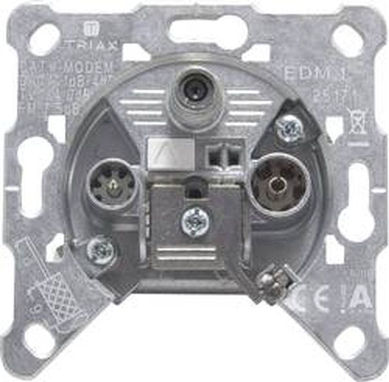 Triax EDM 1 Antennedoos Data, FM, TV Inbouw (in muur) Contactdoos