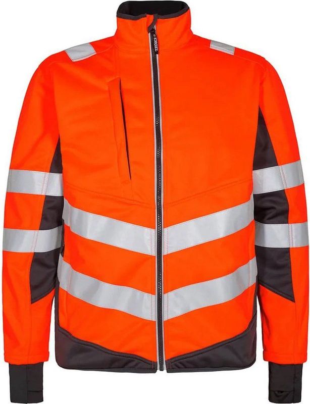 Engel - Safety 1158-237 - Softshell Jack - Hi-vis Orange / Anthracite Grey