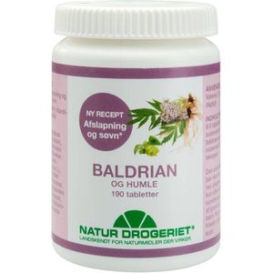 Natur - Drogeriet - Baldrian en Humle - 190 Tabletten - Slaapmiddelen
