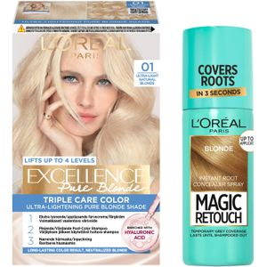 L'Oréal Paris - Excellence 01 - Haarkleur - Lichtste Natuurlijk Blond - 1 pcs + 75 ml