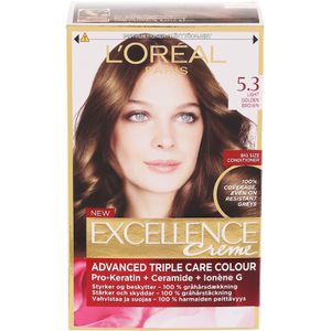 L'Oréal Paris - Excellence Crème - Haarkleuring - 5,3 Golden Light Brown