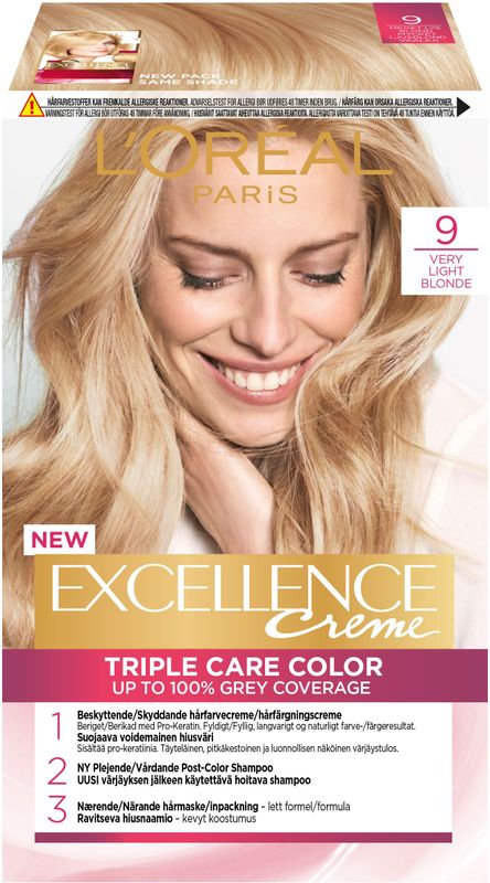 L'Oreal Paris Excellence Creme Cream coloring 9 very light blond