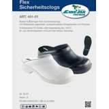 Eurodan - E451 Klomp Flex Open Hak SB + KN - Zwart - Leren Bovenkant - PU Zool - Stalen Neus
