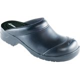 Eurodan - E451 Klomp Flex Open Hak SB + KN - Zwart - Leren Bovenkant - PU Zool - Stalen Neus