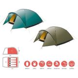 Grand Canyon Topeka 4 Koepeltent voor 4 personen, ultralicht, waterdicht, kleine ruimte in opgevouwen toestand, tent voor trekking, camping, outdoor, blauw gras (blauw)