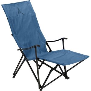 Grand Canyon EL Tovar Lounger Campingstoel, klapstoel met armleuning, hoge rugleuning en voetensteun, tot 100 kg, aluminium, donkerblauw (blauw)
