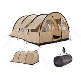 Grand Canyon Helena 6 Tunneltent voor 6 personen, familietent/groepstent met twee slaapgedeeltes, Mojave Desert (beige)