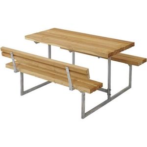 Kinderpicknicktafel lariks geolied - Basic met 1 rugleuning 117 x 110 x 59 (B x L x H)