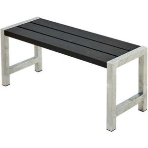 Tuinbank vuren Café - Hout & Staal gegrond zwart - 38 x 127 x 45 cm