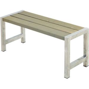 Tuinbank vuren Café - Hout & Staal gegrond grijsbruin - 38 x 127 x 45 cm