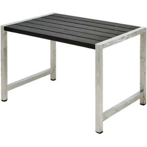 Tuintafel vuren Café - Hout & Staal gegrond zwart - 77 x 127 x 73 cm