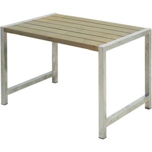 Tuintafel vuren Café - Hout & Staal gegrond grijsbruin - 77 x 127 x 73 cm