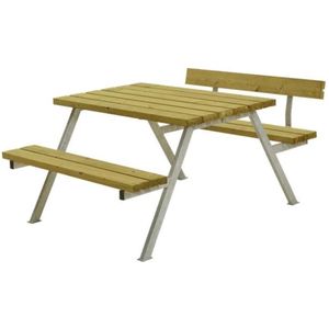 Picknicktafel vuren geimpregneerd - Alpha 1 rugleuning 173 x 118 x 76 cm