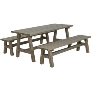 PLUS Sitzbank »Country Plankengarnitur, TOPSELLER!«, (3 St., Garten-Sitzbank-Kombi), Besteht aus: Tisch und 2 Bänke