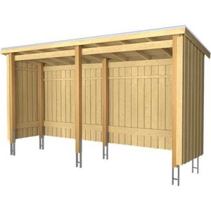 Multi tuinhuis open 4,7 m2 onbehandeld compleet 432 x 109 x 218 cm - Type C