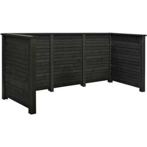Containerscherm vuren - Plank zwart geimpregneerd 97 x 294 x 108 cm