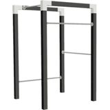 Outdoor fitnesstoestel zwart hout - model 1