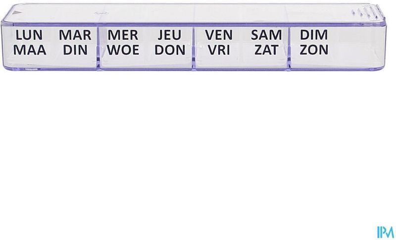 Medidose - Pillendoos Zakmodel - 1 Week - Plastic - Transparant