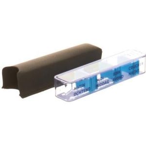 Pillendoos - 4 Vakjes - Lederen Beschermhoesje