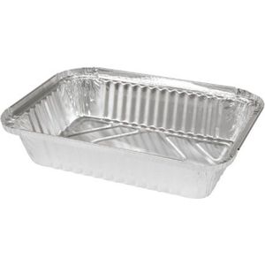 Rechthoekige (Kapsalon) Aluminium Bak 850ml, - 211x145x47 mm 100 st - Wegwerp - Alu bakje