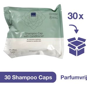 ABENA Shampoo Cap met Conditioner - Voordeelverpakking 30 Stuks - Reinigt en Verzorgd Haar en Hoofdhuid - Parfumvrij en Kleurstofvrij - Haren Wassen Zonder Water