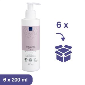 ABENA Intiemverzorging Wasemulsie -  Voor Verzorgende Intieme Hygiëne - Vermindert Branderig Gevoel, Jeuk en Ruikende Afscheiding - Vrij van Geur- en Kleurstoffen - Voordeelverpakking 6x 200 ml