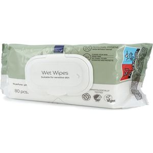 Abena Reinigingsdoekjes Ongeparfumeerd 80 Stuks - XL 18x20cm - Extra Grote Vochtige Reinigingsdoekjes met Plaksluiting Verpakking - Milde Lotion en Zacht Voor de Huid - Zonder Parfum en Kleurstoffen
