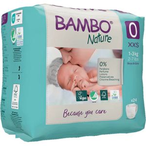 Bambo Nature - Luiers - Zacht - Dermatologisch Getest - Geschikt Voor 1-3 Kg