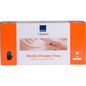 Abena - Nitril Wegwerp Handschoenen - Zwart - Poedervrij - Maat M - 100 Stuks