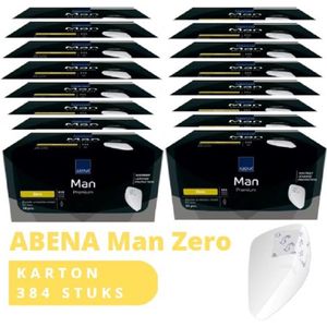 ABENA MAN PREMIUM-ZERO-CUP INLEGGER VOOR MANNEN-MET KLEEFSTRIP-9X18CM-200ML-ROOD