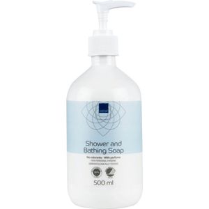 Abena Body Wash & Shampoo Zeeppompje - Geparfumeerd - 500 ml - Voor de Gevoelige Huid