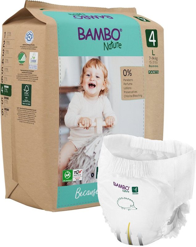 Bambo Nature - Luierbroekjes - 20 stuks - 100% Natuurlijke Materialen